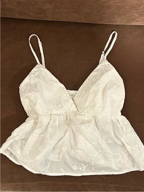hollister sequin embroidered babydoll cami